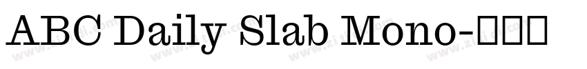 ABC Daily Slab Mono字体转换